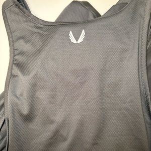 ASRV 0619. NANO-MESH SLIM FIT TANK TOP - Grey